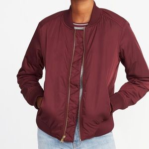 Old Navy Bomber Jacket Maroon